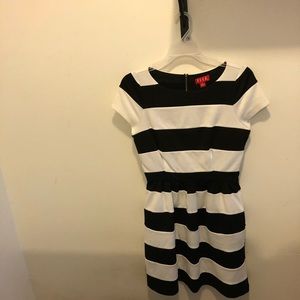 Black and white stripped dress